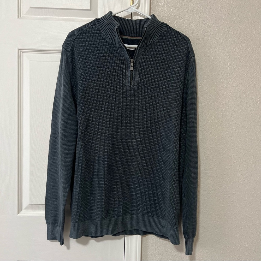 Men’s Tommy Bahama Heavy Duty Textured Quarter Zip Sweater - XL